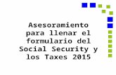 Asesoramiento Para El Social Security Taxes