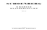Schoenberg - Sechs Kleine Klavierstuecke - Op.19