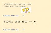 Càlcul Mental Percentatges