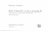 Huber, Klaus - Ein Hauch Von Unzeit II, For Piano