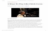 5 Ways to Play Like Chick Corea