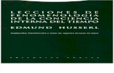 Husserl Edmund - Lecciones de Fenomenologia de La Conciencia Interna Del Tiempo