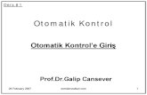 Otomatik Kontrol - Eemdersnotlari.com - Prof.dr.Galip Cansever Ders Notu