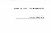 Anton Webern. Drei Lieder