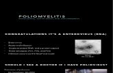Poliomyelitis presentation