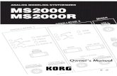 Korg MS2000 Manual