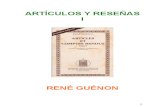 Guenon Rene - Articulos Y Reseñas 1