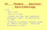 Aquinas Epistemology