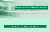 Hypocalcemia & Hypercalcemia