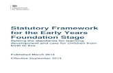 EYFS — Statutory Framework 2014-2