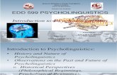 Edd 599 Psycholinguistics