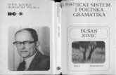 Dušan Jović - Jezički sistem i poetska gramatika