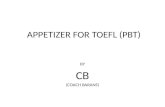 TOEFL Appetizer Teknik