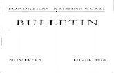 Bulletin Numéro 5 Hiver 1970
