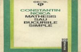 Constantin Noica-Mathesis Sau Bucuriile Simple-Humanitas (1992)