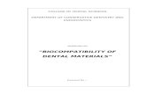 Biocompatibility of Dental Materials