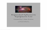 Ephemeris - Expanded Equipment List