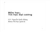 Slide-Tin học đại cương thầy Nguyễn Quốc Hùng