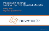 Newmerix - Taming PeopleSoft Testing