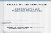Foaie de Observatie Parodontologie-Prezentare