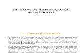 SISTEMAS DE IDENTIFICACIÓN BIOMÉTRICOS