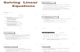 Solving Linear Eqns