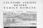 Calatori Straini Despre Tarile Romane, Vol. 9 (1997)