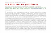 Kurz, Robert - El Fin de La Politica, Robert Kurz