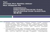 Derrida, Dekonstruksi Dan Interpretasi Sastra