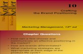 Kotler_ch11 Crafting Brand Positioning