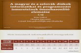A magyar és a szlovák diákok informatikai és programozási ismereteinek összehasonlító elemzése