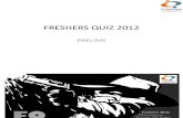 Freshers Quiz 2012 Prelims