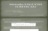 Método TAGUCHI (Criticas)