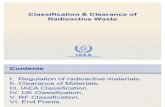 Classification & Clearance of Radioactive Waste (Принципы отнесения к РАО)