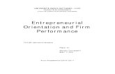 Entrepreneurial Orientation and Firm Performance - Giorgio Tomassetti