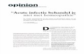 Opinion Rudi Thomaes: “Acute infectie behandel je niet met homeopathie”