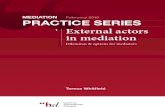 Prática de mediação - atores externos na mediação