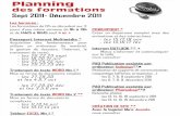 planning formation microlithe Sept 2011 - Decembre 2011