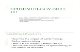 Epidemiology Mch 101