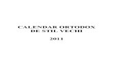 Calendar Crestin Ortodox de Stil Vechi 2011