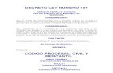 DECRETO LEY 107  CODIGO PROCESAL CIVIL Y MERCANTIL