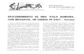 Oliva, M. Descubrimiento Villa Romana Con Mosaicos Gerona. 1970