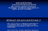 Quantum Teleoperation