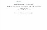 Tajweed Course - Articulation points of Quranic Letters - مخارج الحروف