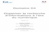 Domaine d4 organiser la recherche d'informations à l'ère du numérique version 1 0