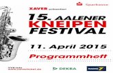 15. Aalener Kneipenfestival | Programmheft