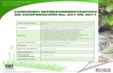 Convenio interadministrativo de cooperación no 021 de 2011