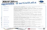 Agenda d'activitats Abril 2015