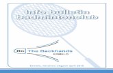 Infobulletin badmintonvereniging the Backhands Ermelo