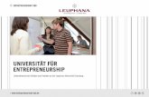 Universität für Entrepreneuership – Unternehmerisches Denken und Handeln an der Leuphana Universität